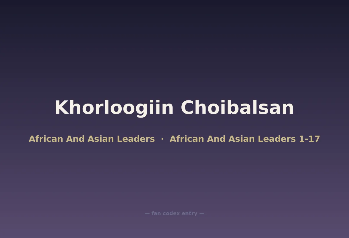 Khorloogiin Choibalsan