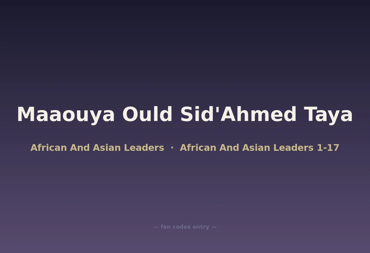 Maaouya Ould Sid'Ahmed Taya